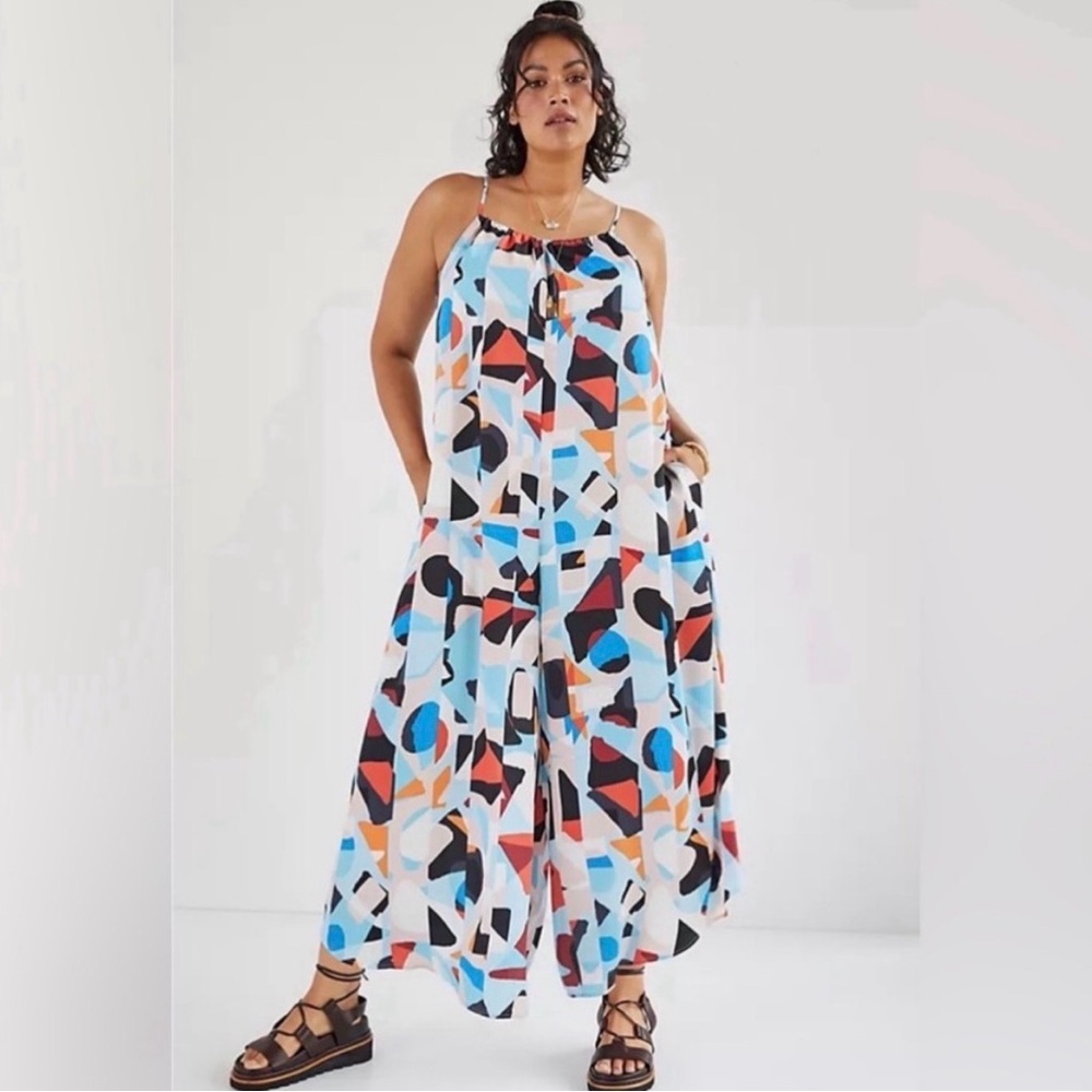 Anthropologie Breezy Wide-Leg Jumpsuit Travel Beach Summer Vacation -Small- EUC
